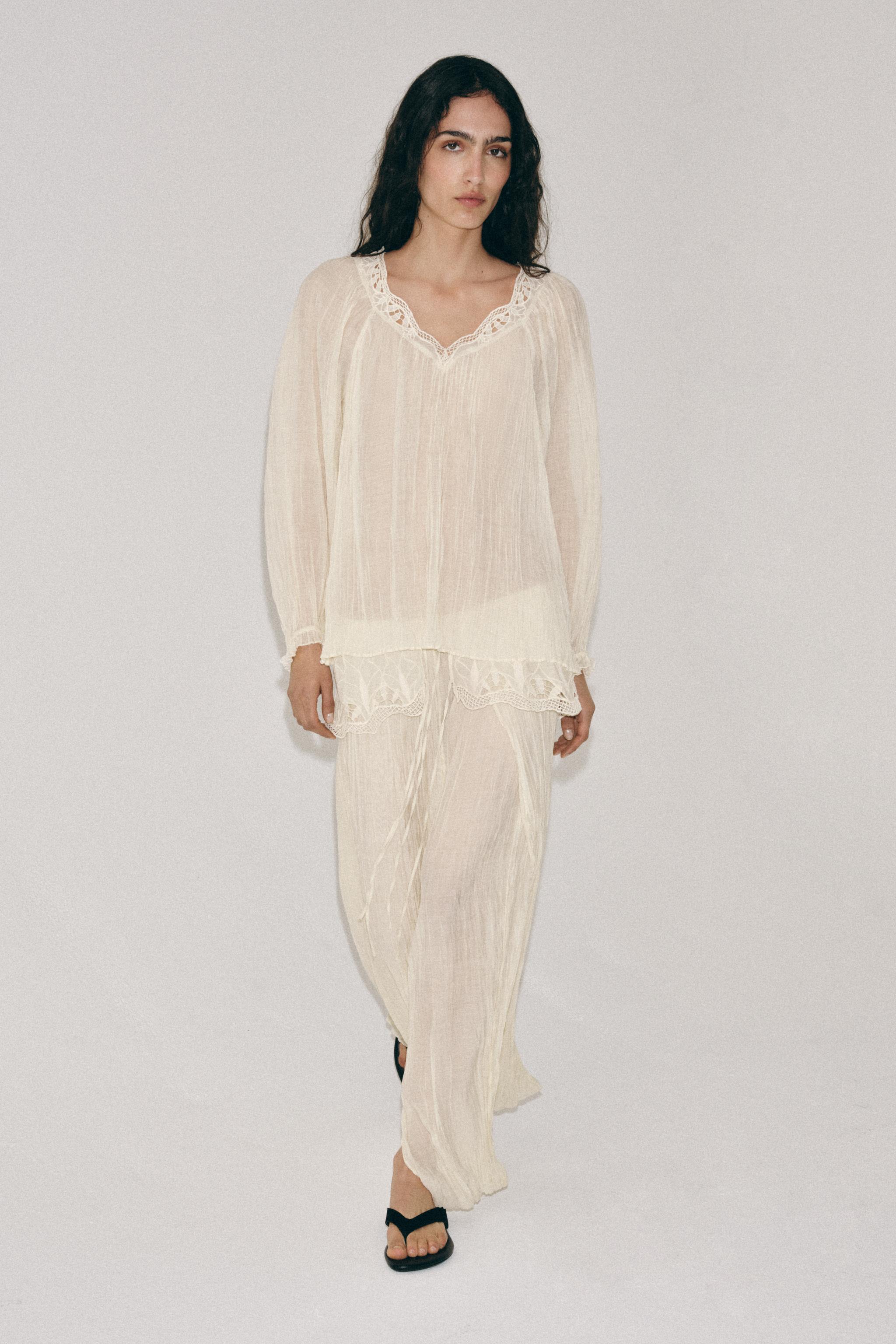 BLOUSE FROISSÉE BRODÉE ZW COLLECTION
